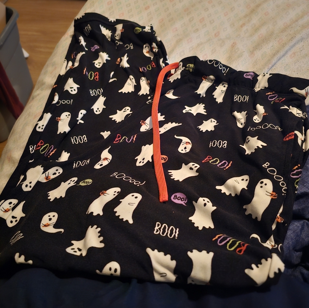 Halloween Ghost Print Pajama Pants